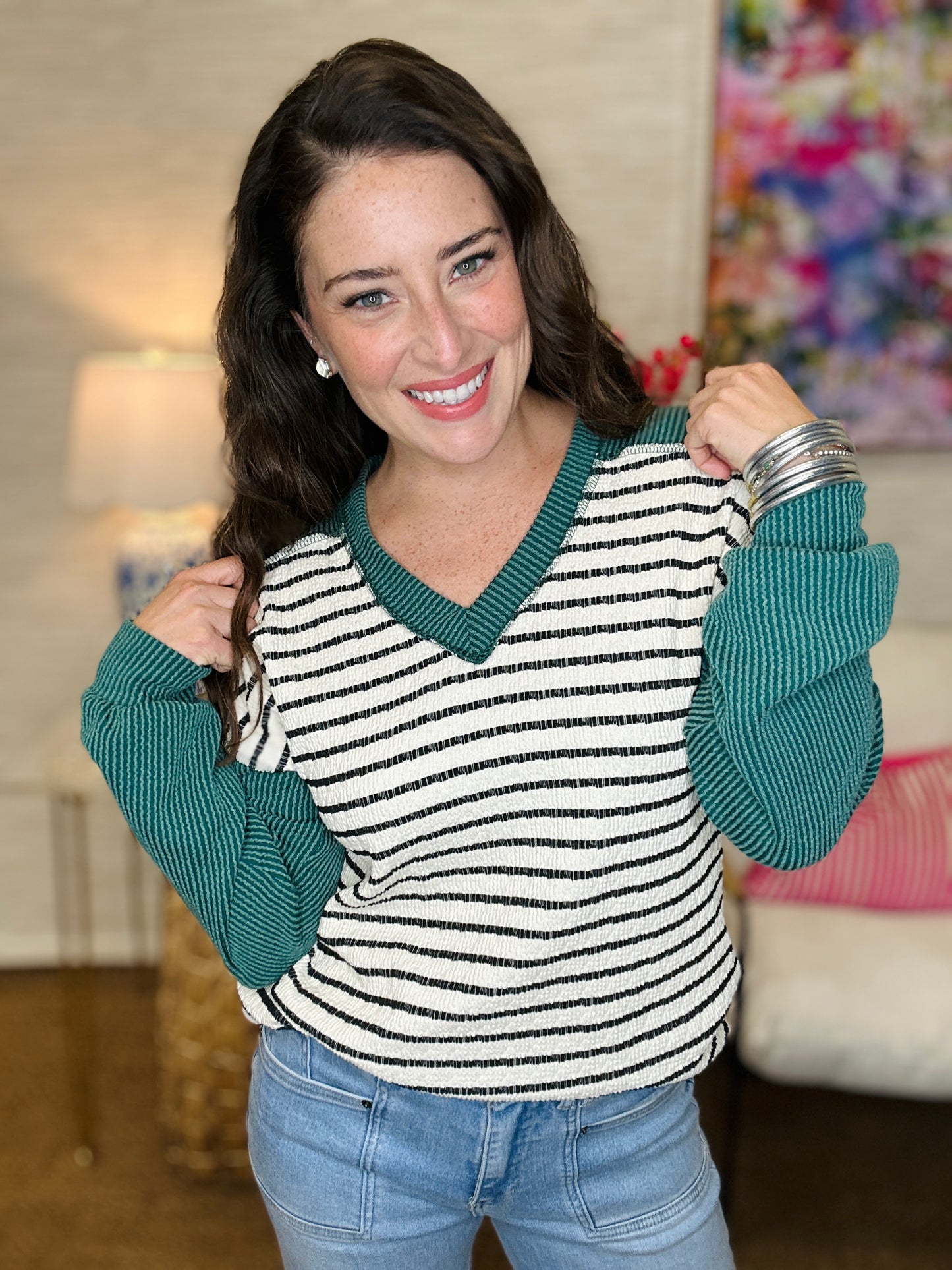 The Solid Sleeves Top in 4 Colors/AS