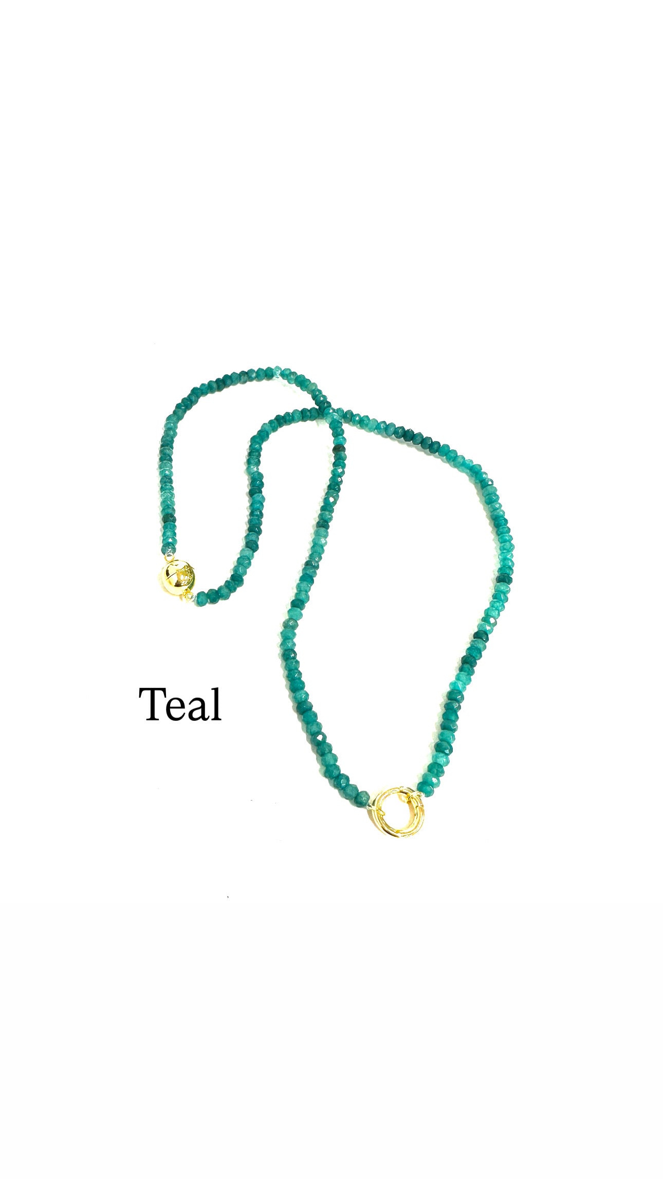 Agate Bead Magic Charm Bar Necklace-18"