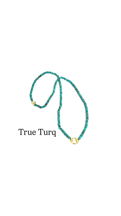 Agate Bead Magic Charm Bar Necklace-18"