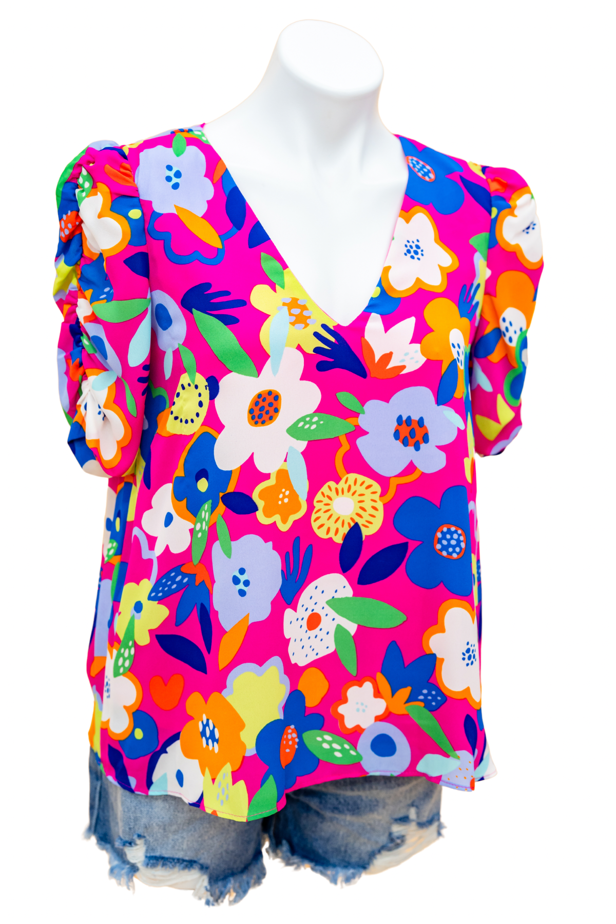 The Flower Bomb Ruched Top - AS