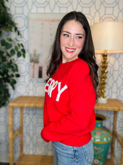 The Merry Patch Sweater- 2 colors