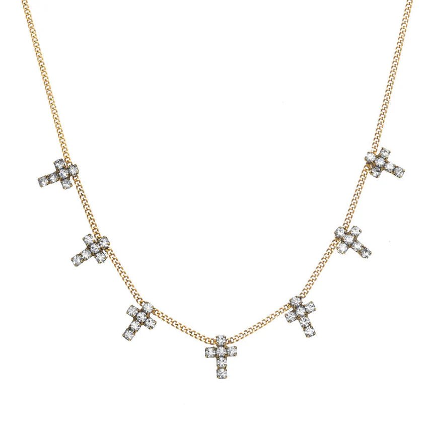 TOVA Multi Cross Necklace