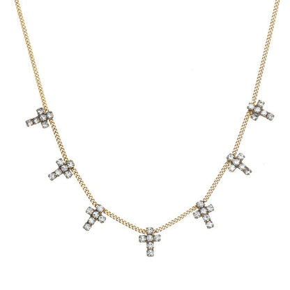 TOVA Multi Cross Necklace
