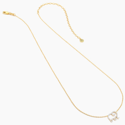 ES Elephant Mom Pendant Necklace