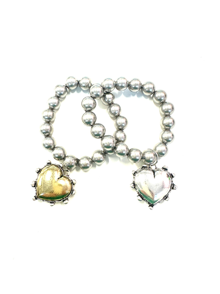 The Big Heart Stretch Bracelet- 2 Colors