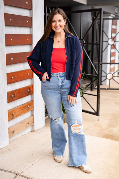 The Lincoln Sweater in Navy