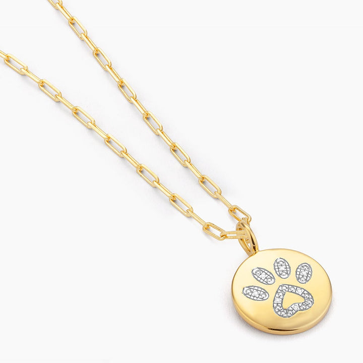 ES Pet Lovers Paw Pendant Necklace