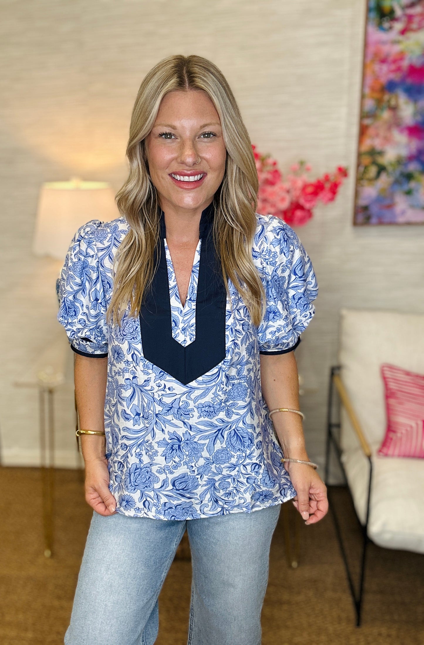 The Baytowne Top in Blue