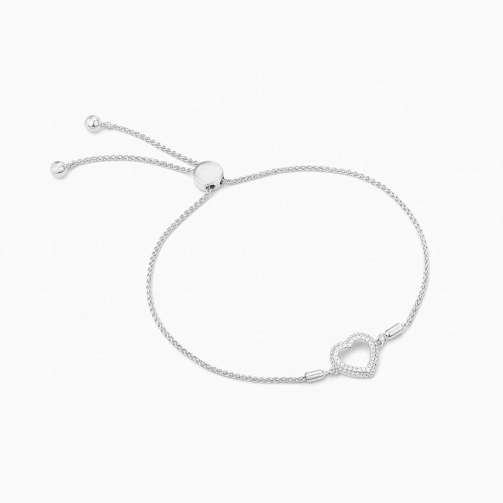 ES Beaded Heart Bolo Bracelet