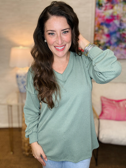 The Butter Ribbed Top in 3 Colors/AS