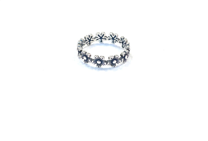 Sterling Ring-5 Petal Flower Band