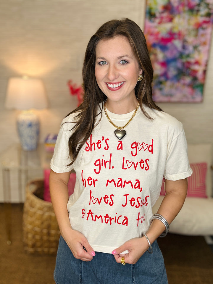She's a Good Girl Cropped Tee