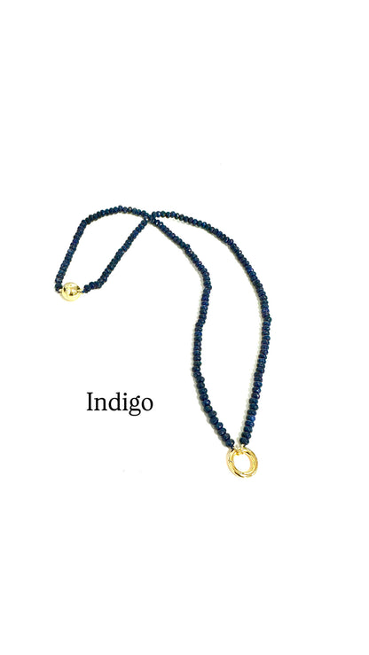 Agate Bead Magic Charm Bar Necklace-18"