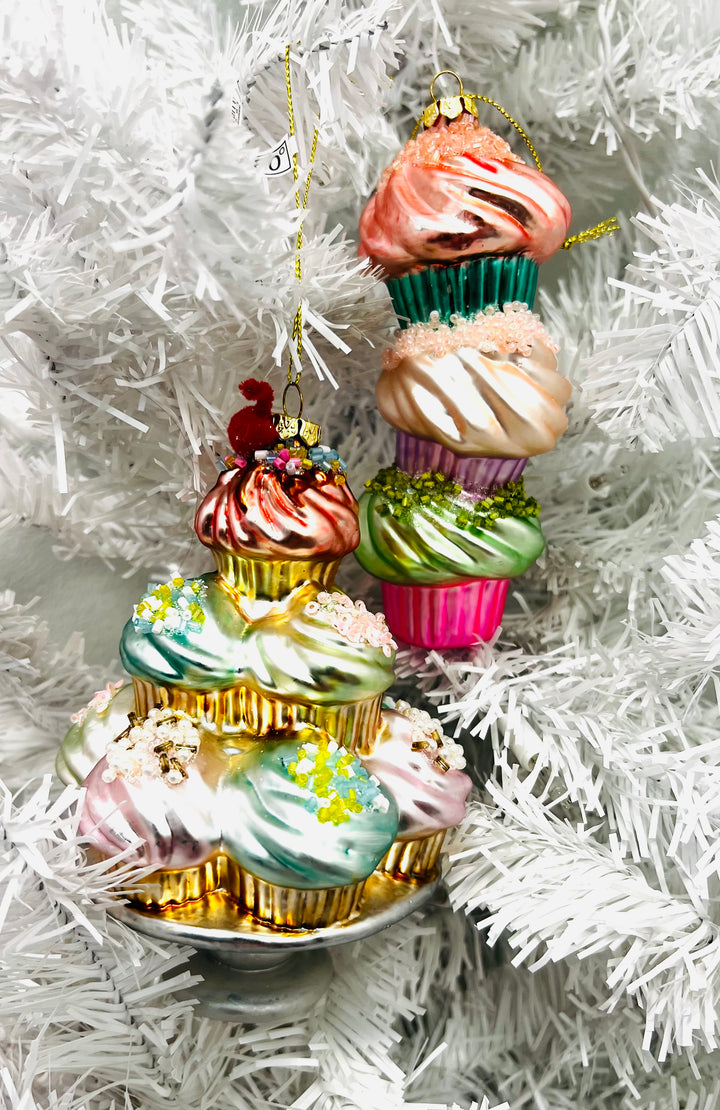Cupcake Ornament Duo