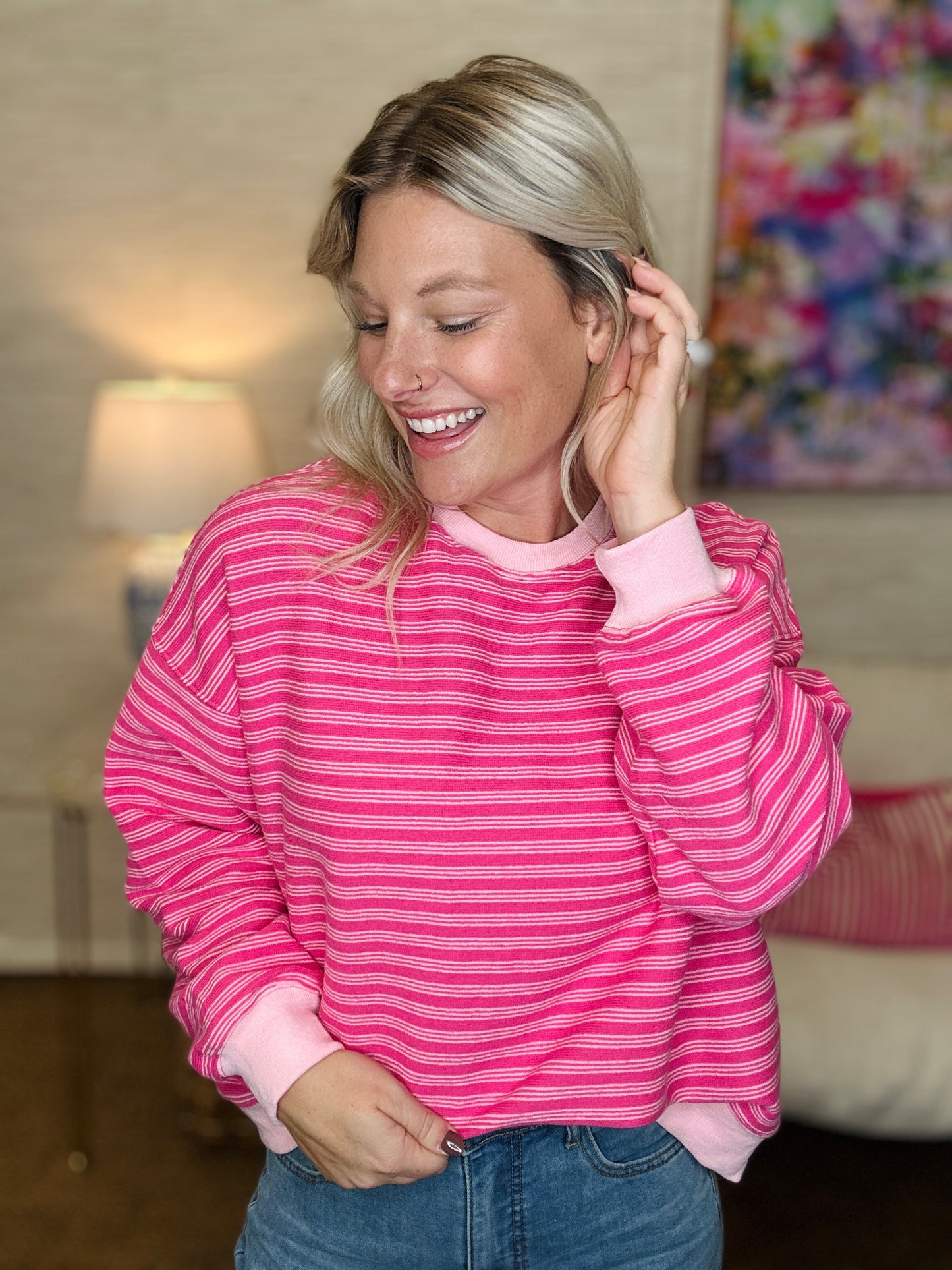 The Couture Pullover in Pink