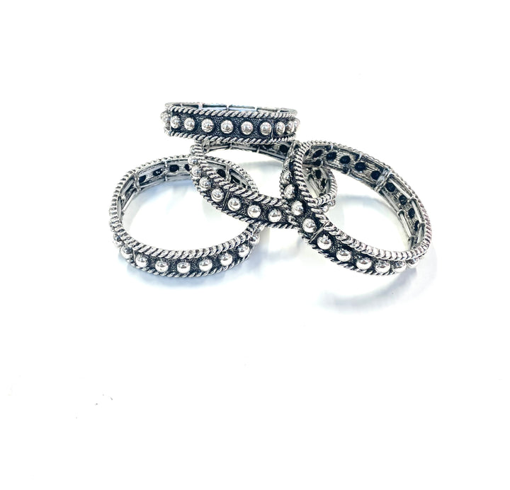 The Silver Dot Stretchy Bracelet