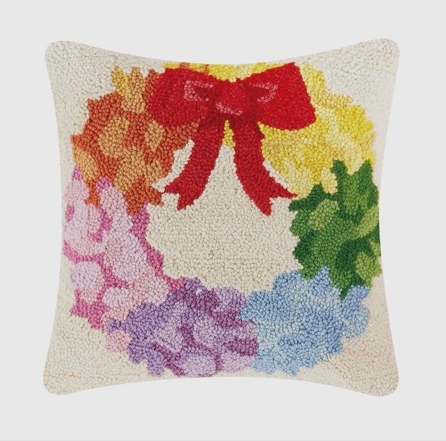 The Rainbow Wreath Pillow