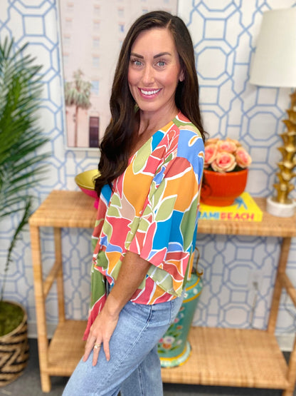 The Bahama Breeze Tie Top