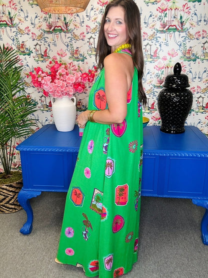 The Postcard Halter Maxi