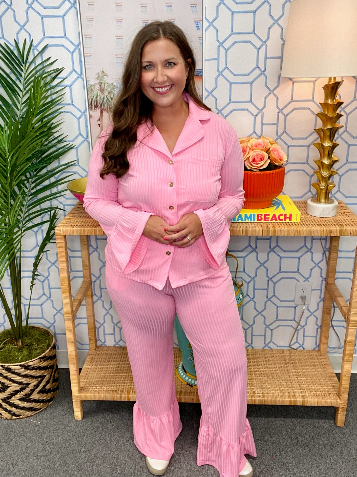 The Buckley Maggie Ruffle Set in Pink
