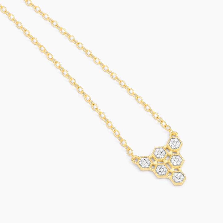ES Honeycomb Pendant Necklace