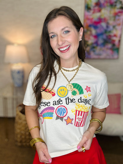 Baseball These are the Days Crop Tee