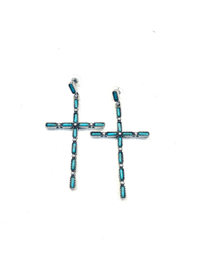 The Thin Cross Earrings- 3 Colors
