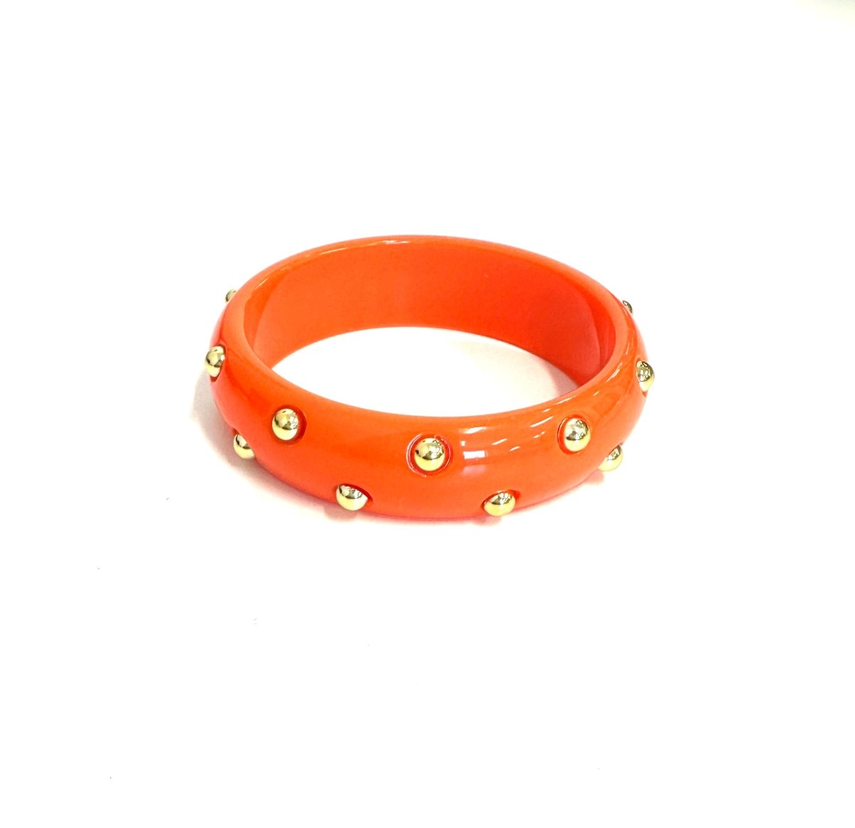 The Studded Acrylic Bangle- 3 Colors