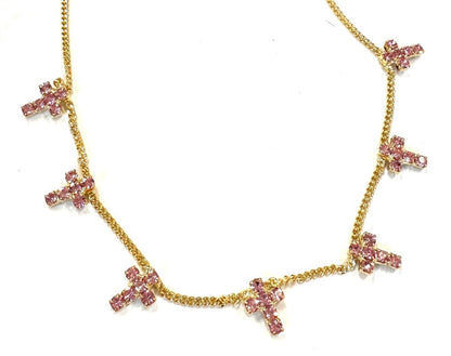 TOVA Multi Cross Necklace
