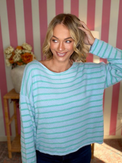 The Striped Slouch Sweater-4 Colors
