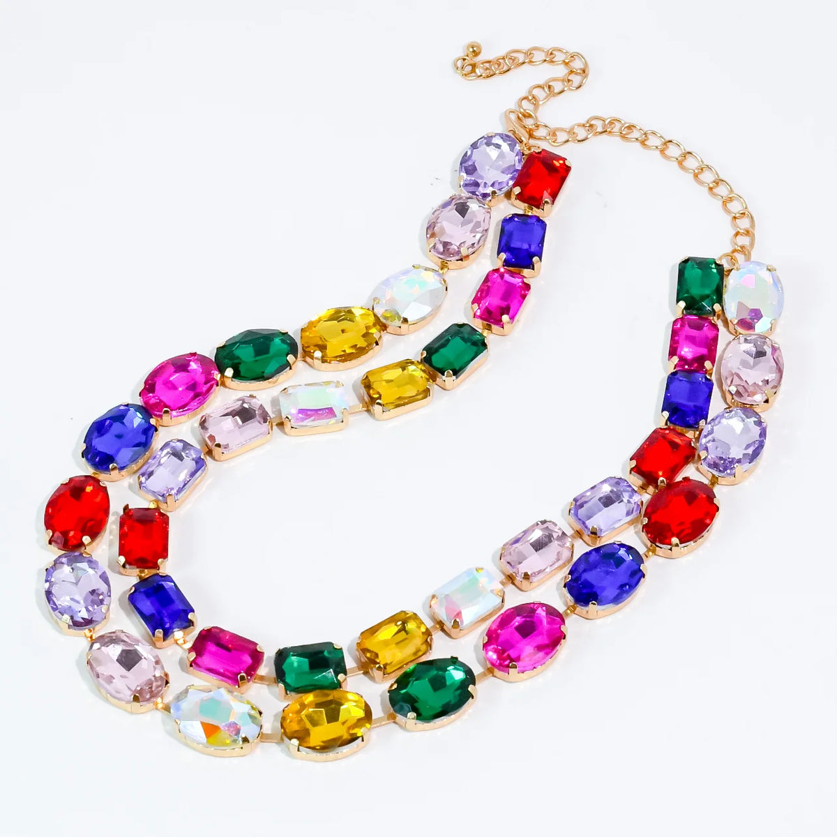 The Layered Round Crystal Necklace