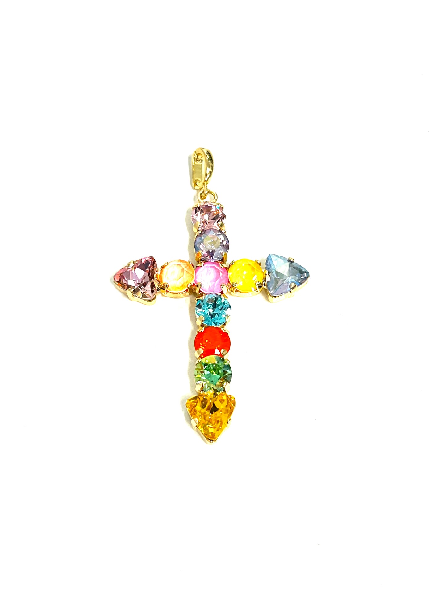 The Crystal Pointed Cross Charm