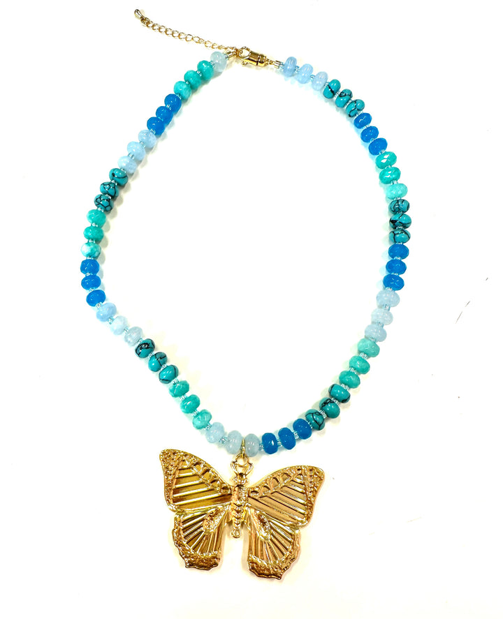 The Gabby Beaded Gemstone Necklace