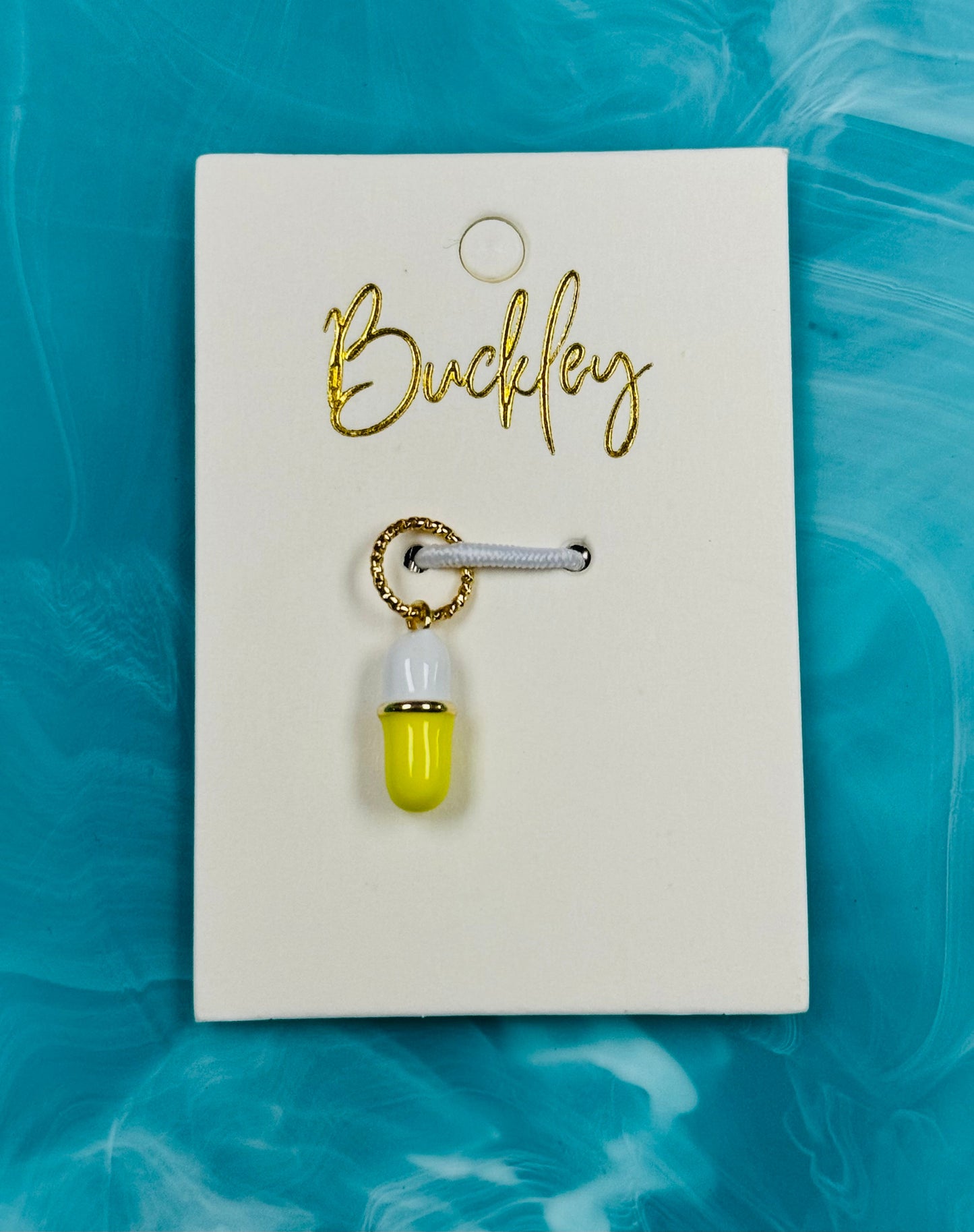 The Buckley Chill Pill Charm in Yellow