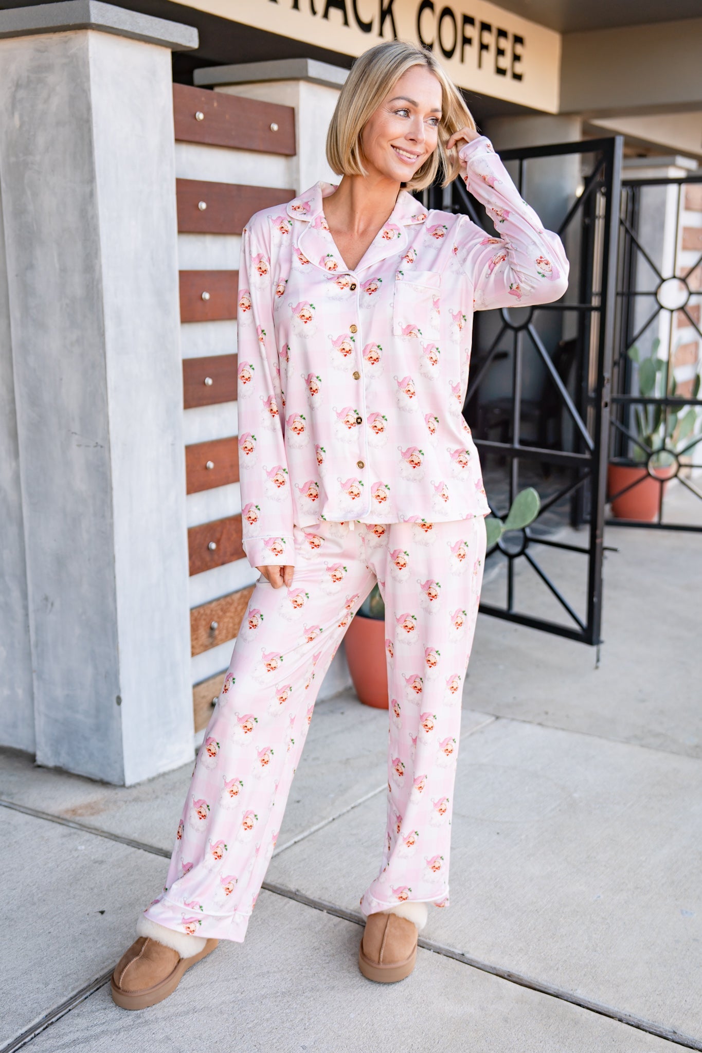 The Buckley Ashley Set in Pink Santa