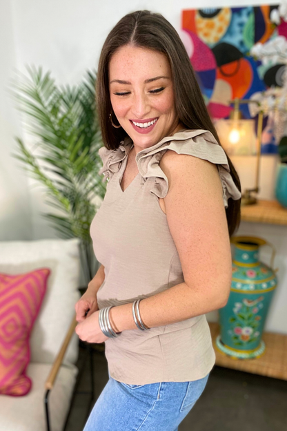 The STEAL Cherry Ruffle Top - 8 Colors