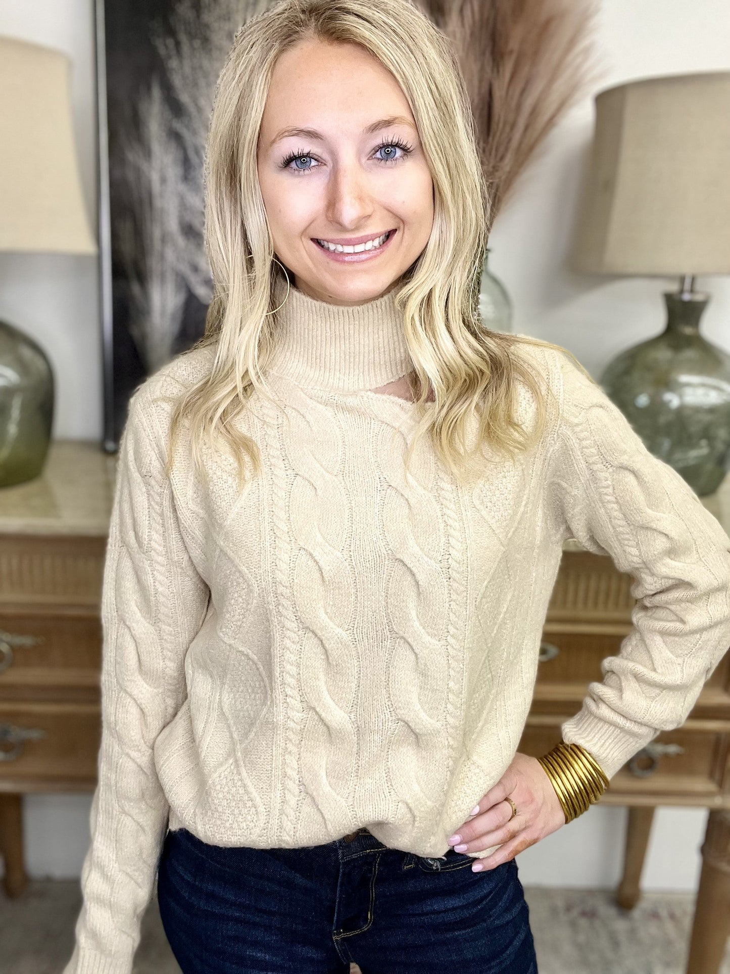 The Cable Wink Sweater-3 Colors