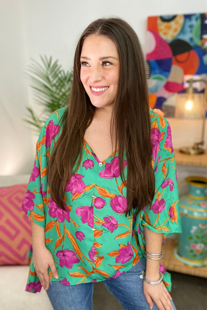 The Freesia Green Top-AS