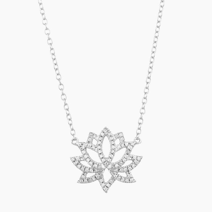 ES Blooming Lotus Pendant Necklace