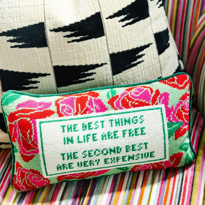 The Expensive Needlepoint Pillow