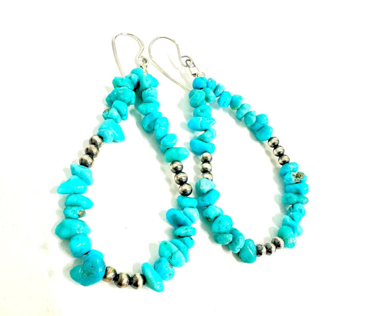 The Sterling Kingsman Turquoise Loop Earrings