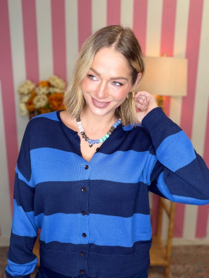 The Butter Daisy Sweater in Blue