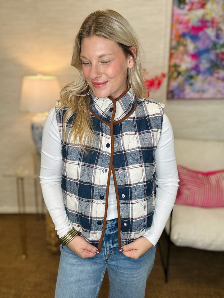 The Plaid Puffer Vest