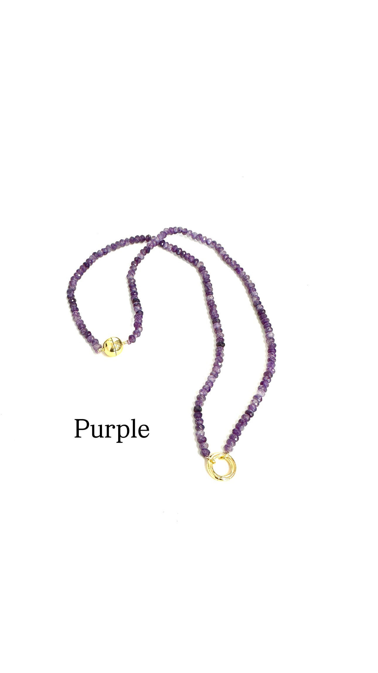 Agate Bead Magic Charm Bar Necklace-18"