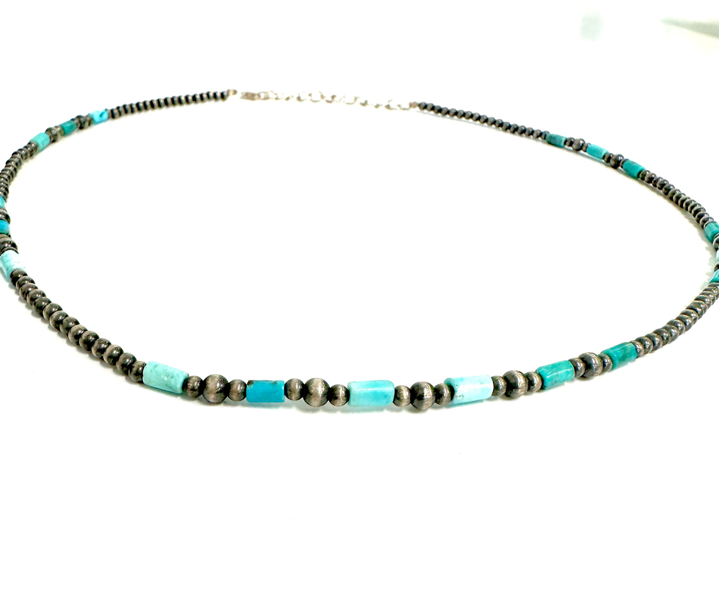 The Red Skin Turquoise Handstrung Necklace