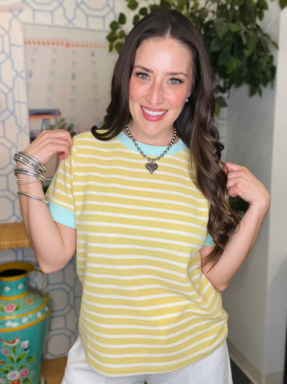 The Honey Knit Colorblock Stripe Top- 3 Colors