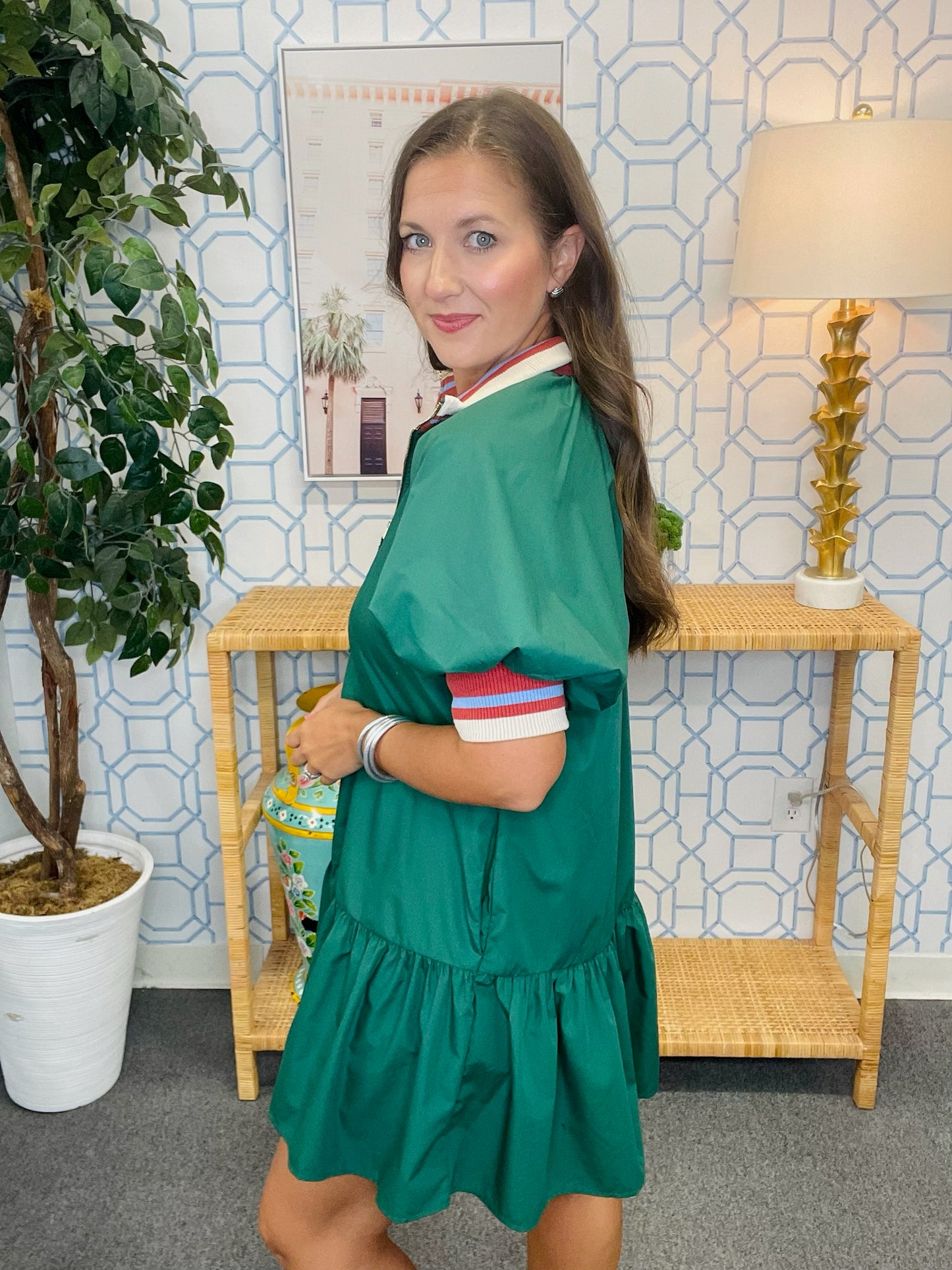 The Gia Dress in Green