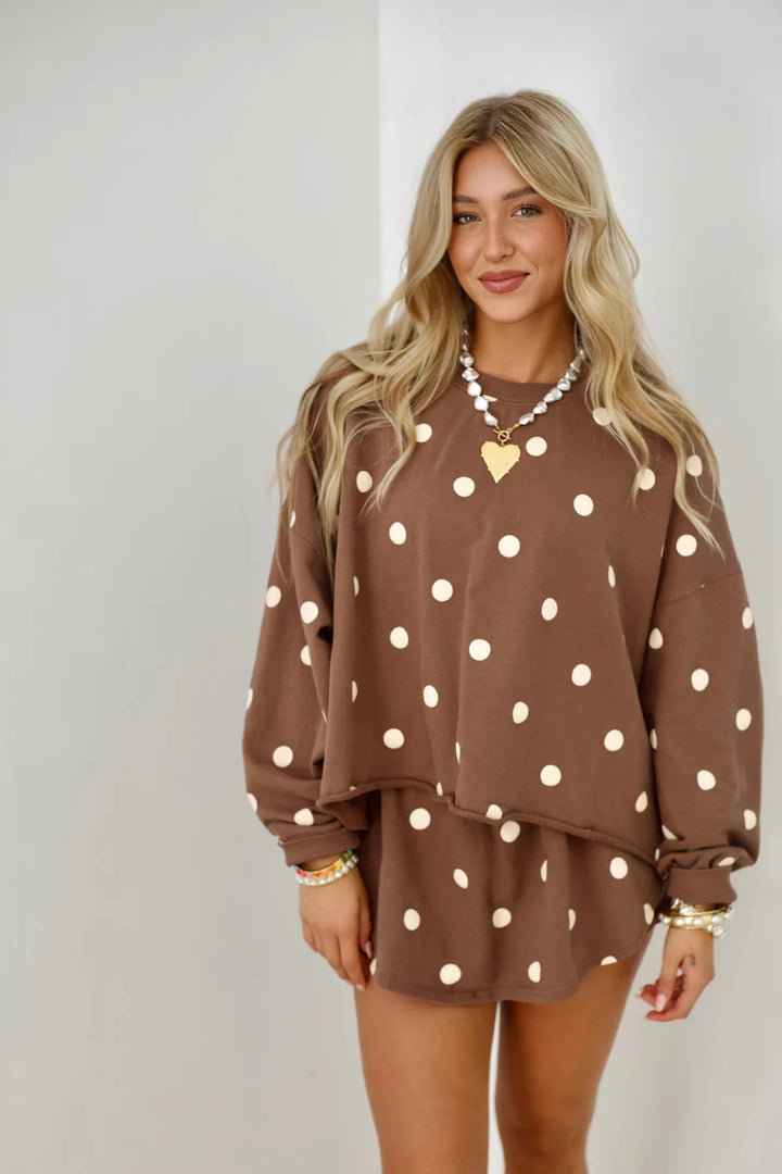 Mocha Polka Dot Set