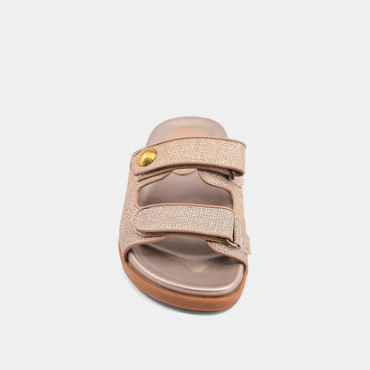 The Gold Woven Blair Sandals