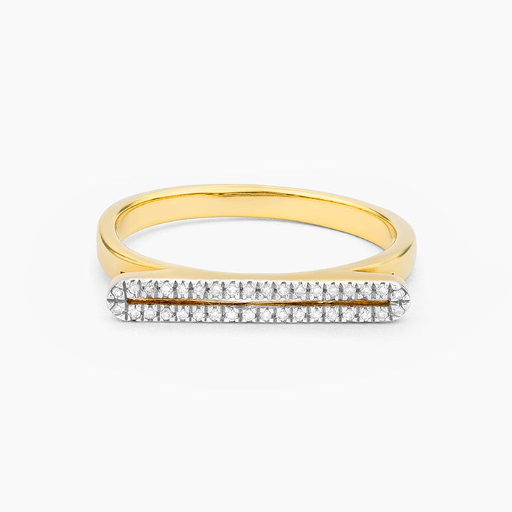 ES Double Stack Diamond Bar Statement Ring